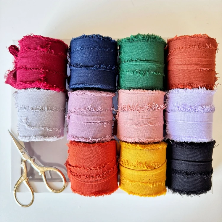 40mm X 5Yards Fringe Fabric Ribbon For Wedding Decor Wreaths Gift Wrapping DIY Hair Bows Crafts Headwear Hair Accessories60116