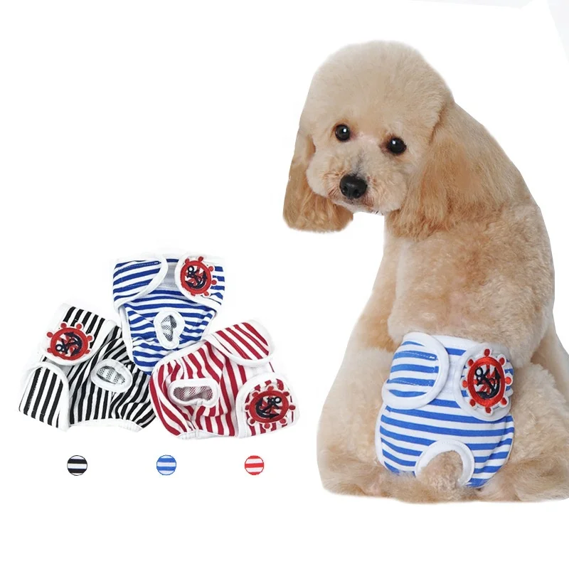 Hot Selling  Pet Physiological Sanitary Panties Reusable Female Dog Diapers With Adjustable Tighten Strap
