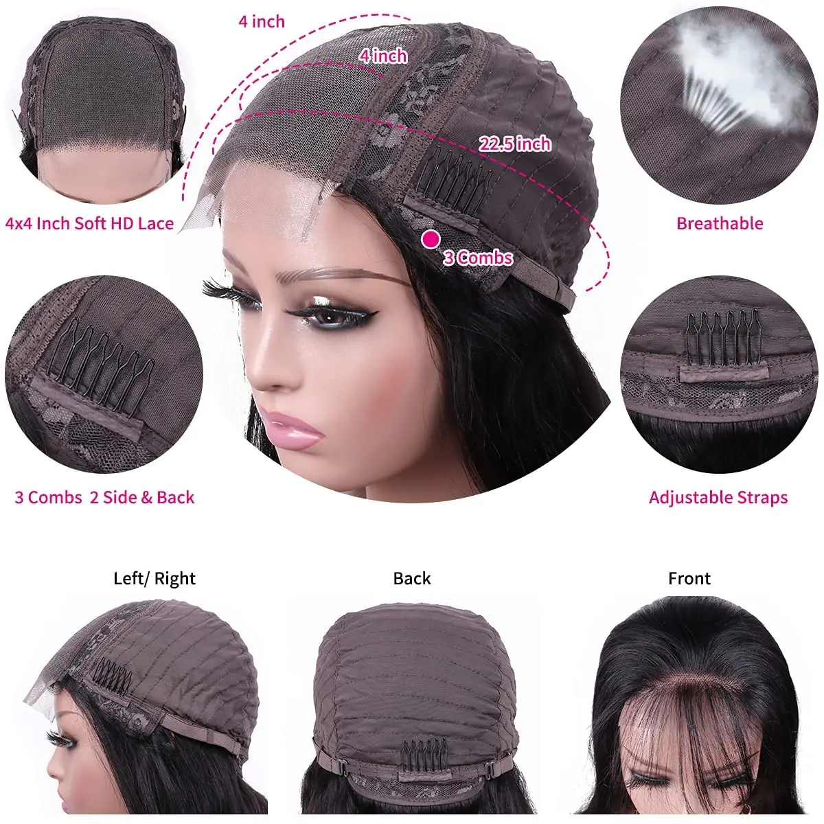 Cheap Afro Kinky Curly 4X4 Lace Closure Front Human Hair Wigs Natural Black Color Transparent Lace Frontal Wigs With Baby Hair