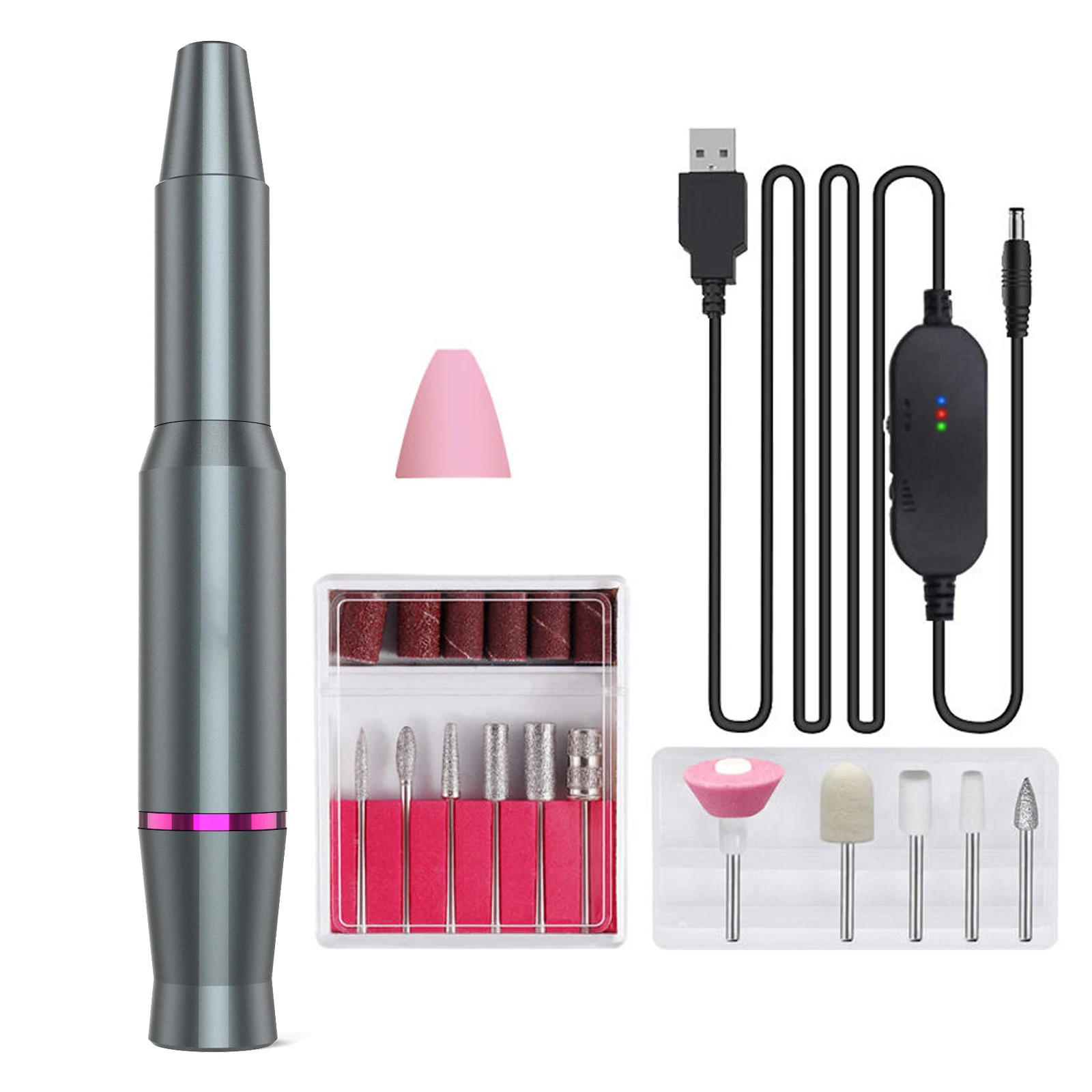 Nail Drill Kit Electric Nail File Electric Manicure Set with Adjustable Speed Nail Dremel for Manicure and Pedicure 20000rpm
