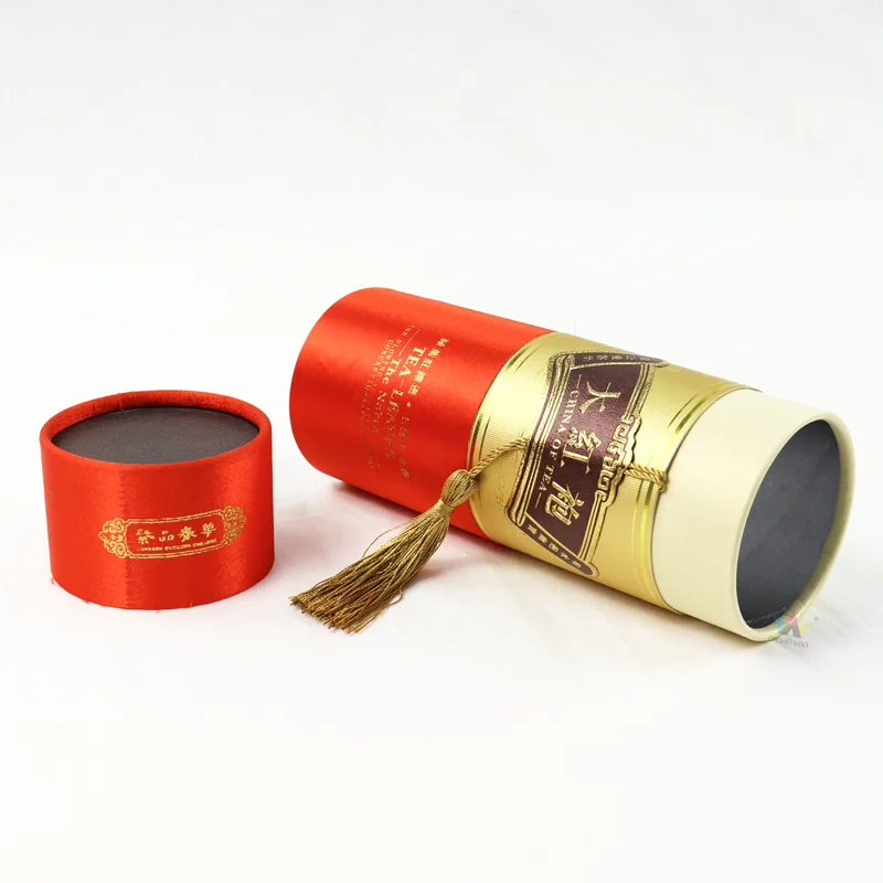 cardboard paper for spiral can wholesale coffee packaging cans with foil inside food lid t-shirt kraft pop-top tube