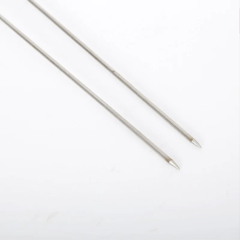 Wholesale Wooden Handle U Shaped Grill Fork chicken Wing Fork Wooden Handle stainless Steel Roasting Sticks Chicken Wings Fork