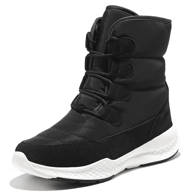 BSCI approved factory  PU upper high shoes  cheap  warm winter snow boot for woman plush protection boot