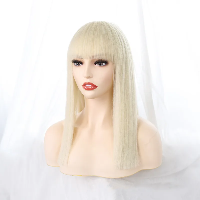 Женские длинные прямые волосы, модные золотые парики, оптовая продажа, низкие цены, бесплатный образец, прямой парик, натуральные светлые парики на сетке спереди