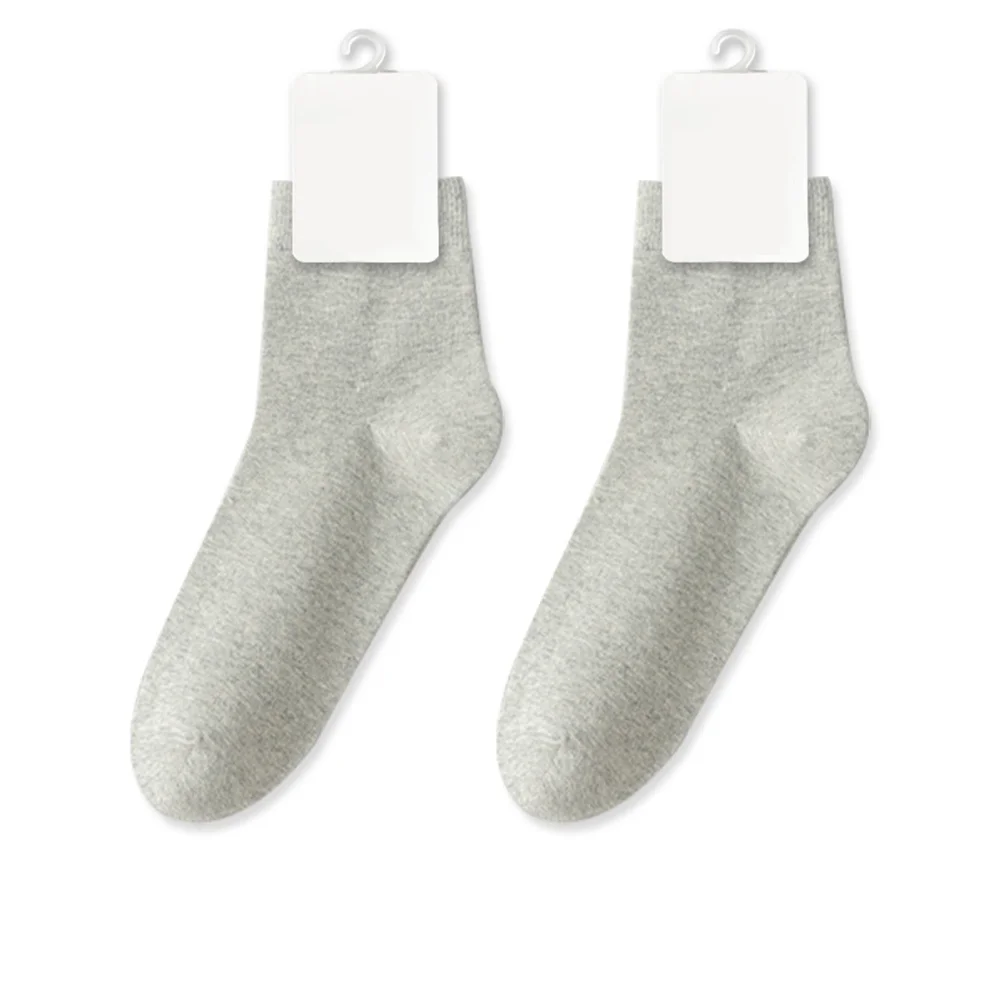 Custom Socks Design Own Logo Crew Socks Bamboo 100% Cotton Black Man Sport Socks for Men