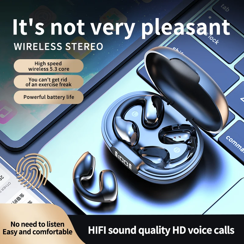 Original JR05 tws earphones wireless earbuds BT V5.3 headphone HiFi sound sports ear clip earbuds gaming earphones for iPhone