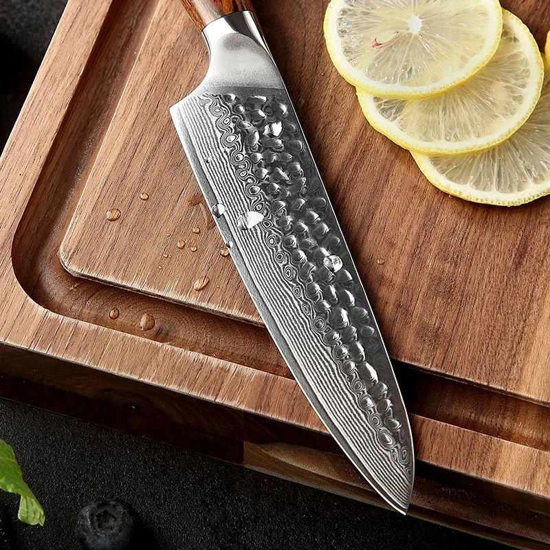 professional custom Japanese Damascus steel kitchen utility knife 5 inch