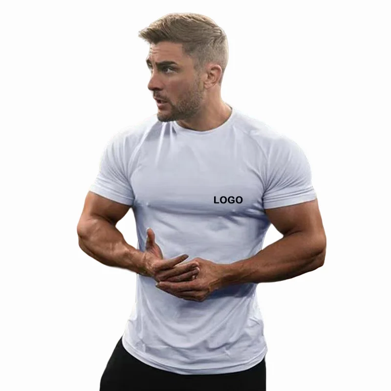 Custom high quality gym 180 gsm customize tee shirt Quick dry sports breathable polyester tshirts blank spandex dry fit T shirts