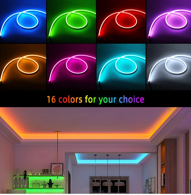 
Hot Selling Rubber Outdoor Neon Strip Light 12V Neon Flex LED Neon Rope Light 