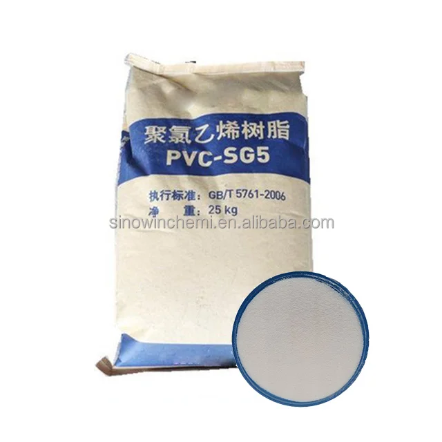 Plastic Raw Materials Shoe Grade Pipe Grade k67 sg5 PVC Resin
