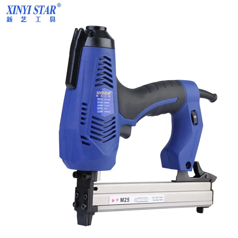 XINYI M25 18Gauge electric Staple Gun wooden stapler machine for wood