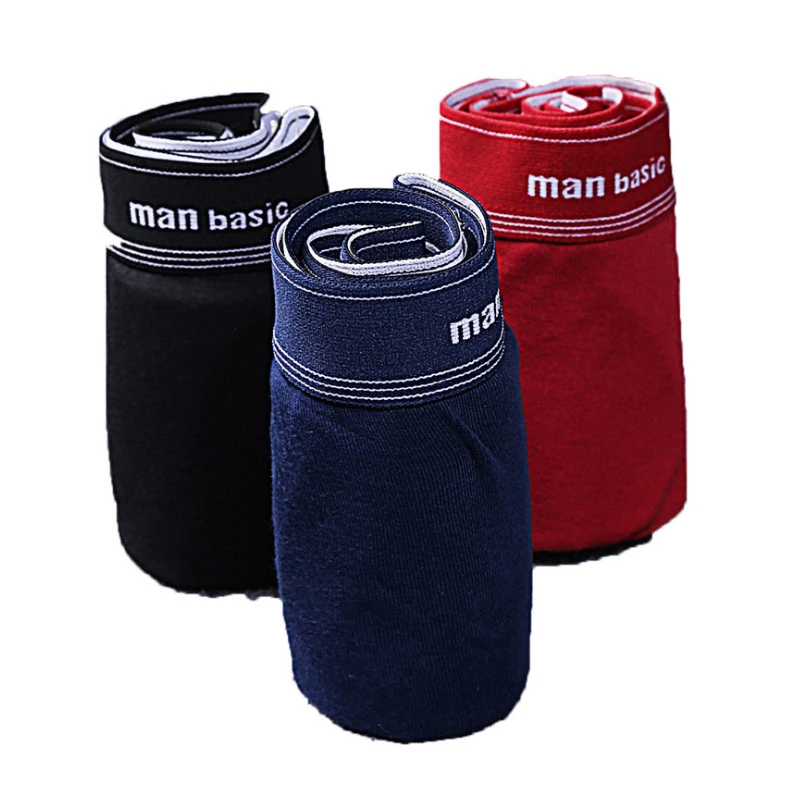 Custom Made Mens Comfortable Simple Solid Underwear Boxer Briefs 100 Cotton Eco-Friendly Panties