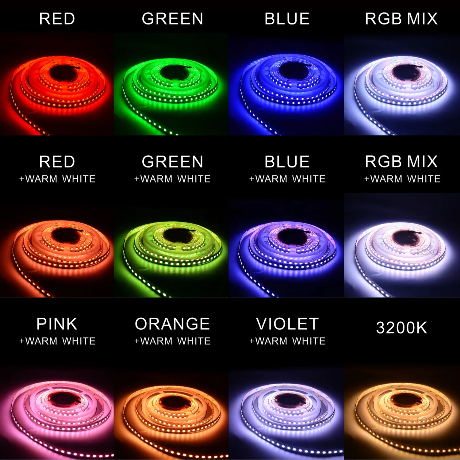 5050 60leds 12mm wide RGBW led strip light COXOTECH