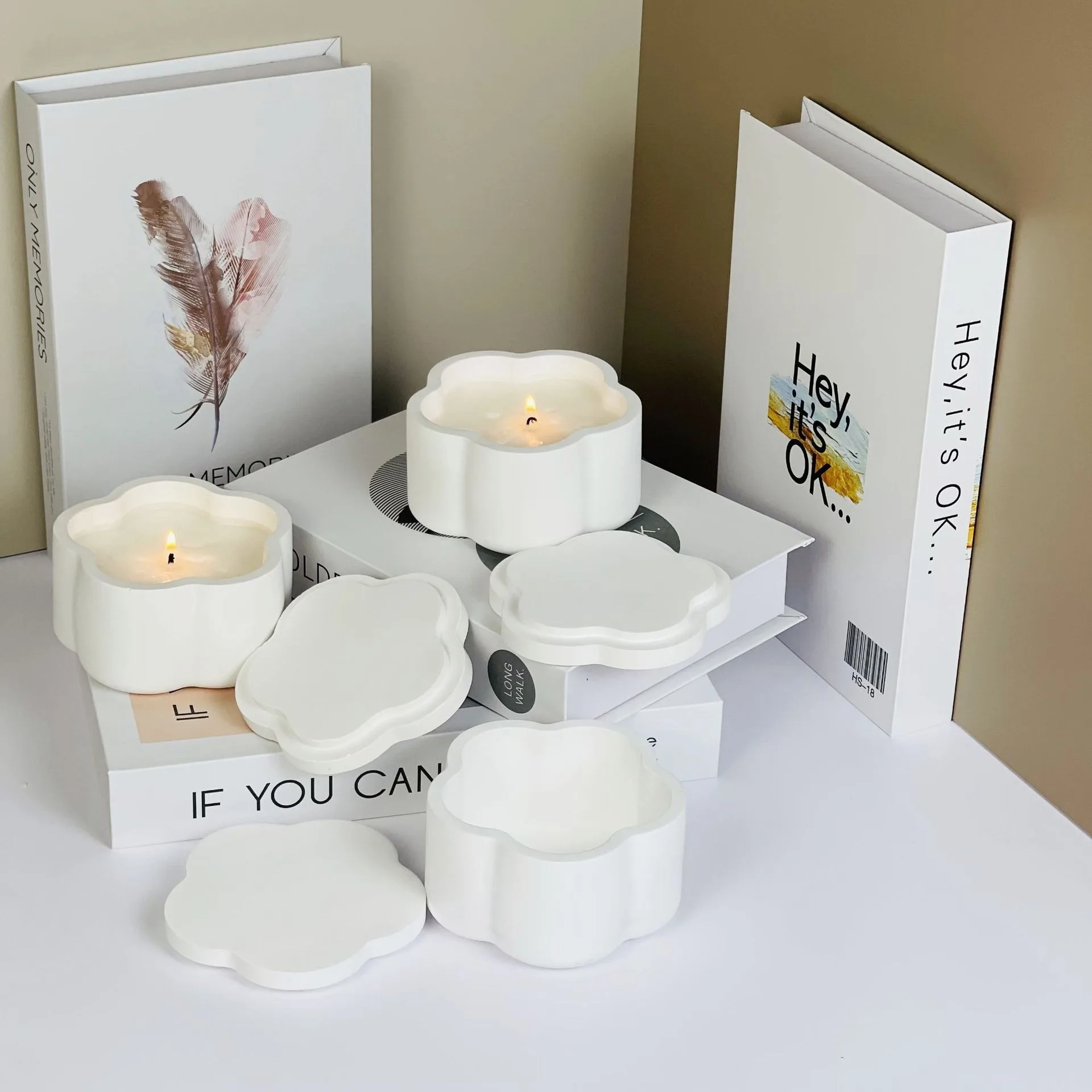 Minimalist Style Candle Jar Home Decor Candle Container Ceramic Christmas