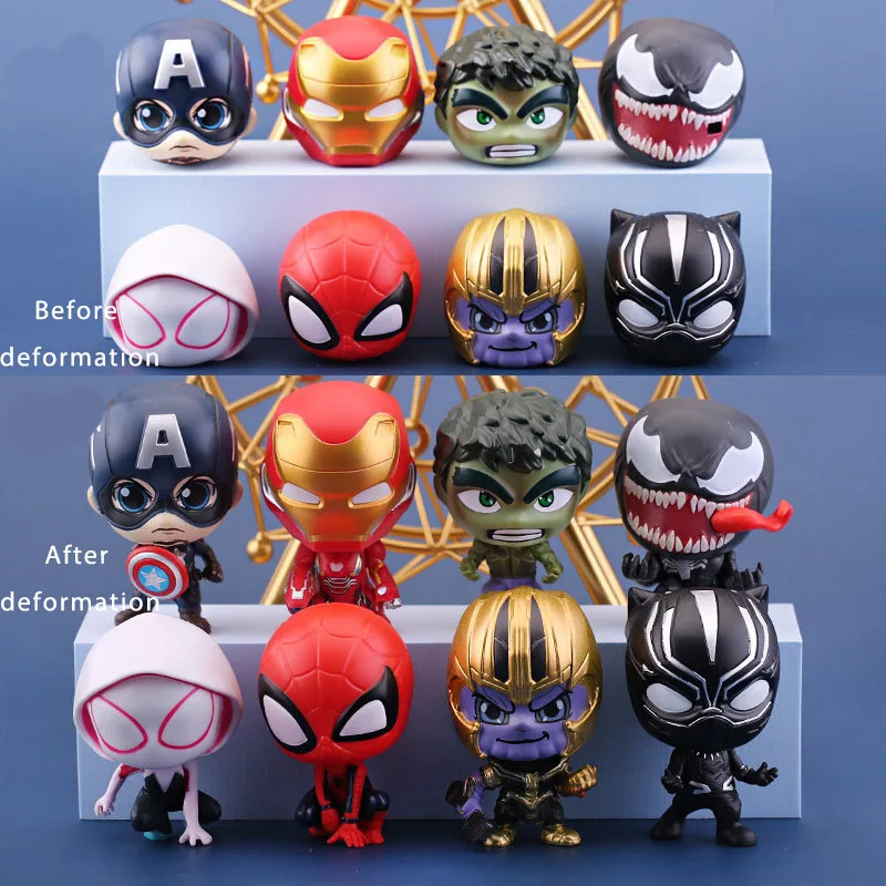 8 Style per set Spider-man Marvells anime blind box gacha ball of movie