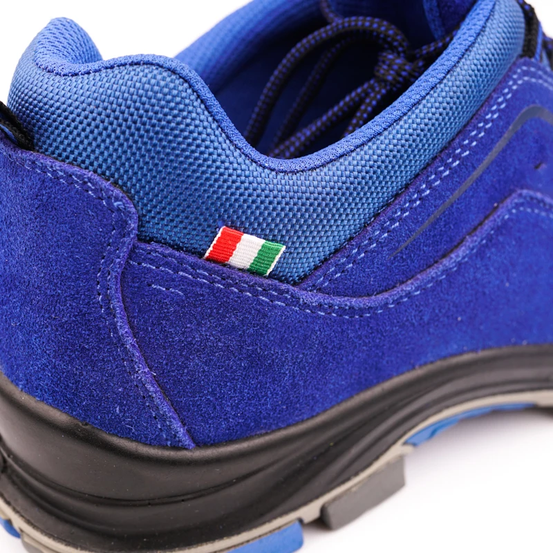 Мужские уличные синие кроссовки со стальным носком, противоударные резиновые кроссовки, лучшая Нескользящая Рабочая обувь