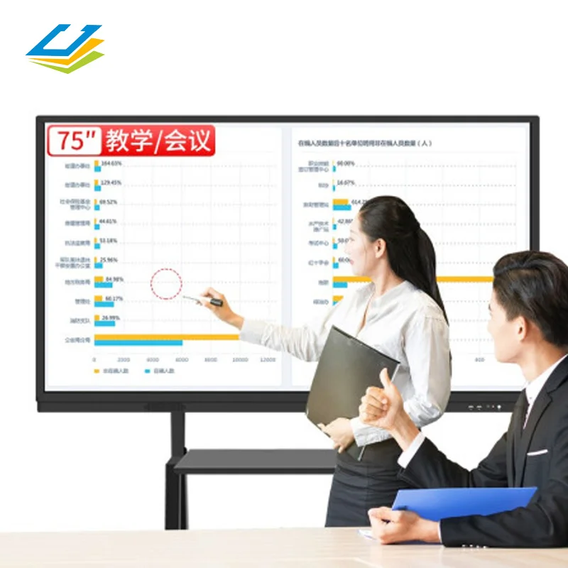 Multifunctional android or x86 ops OS pen/finger touch screen wall mounted portable mobile smart interactive board for classroom