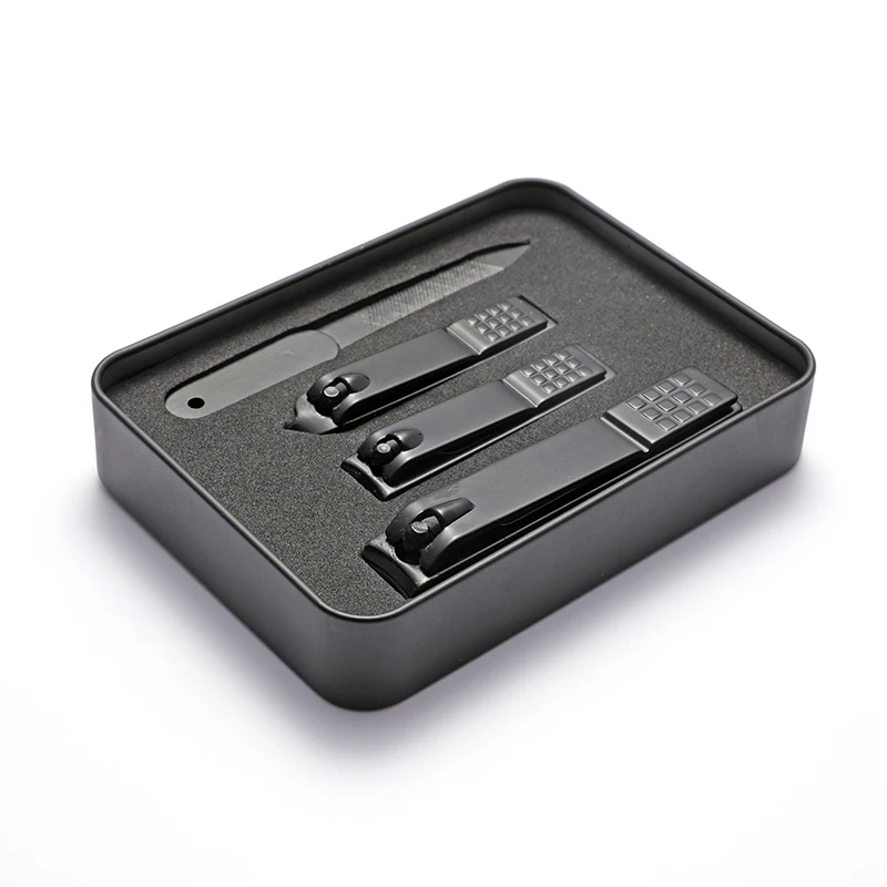 Customized Professional Grooming Kits 4 Pieces Manicure Set Rose Gold Nail Clippers Used In Manicure And Pedicure Kit