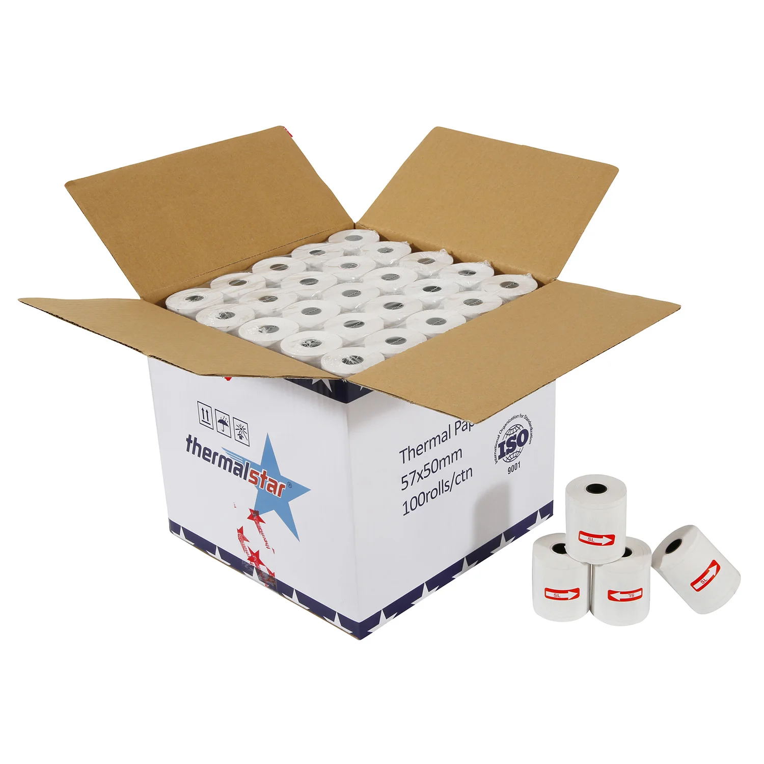 thermal printer paper roll 48 gsm 80mm till roll 3 1/8 x 230 thermal receipt paper 3 gsm