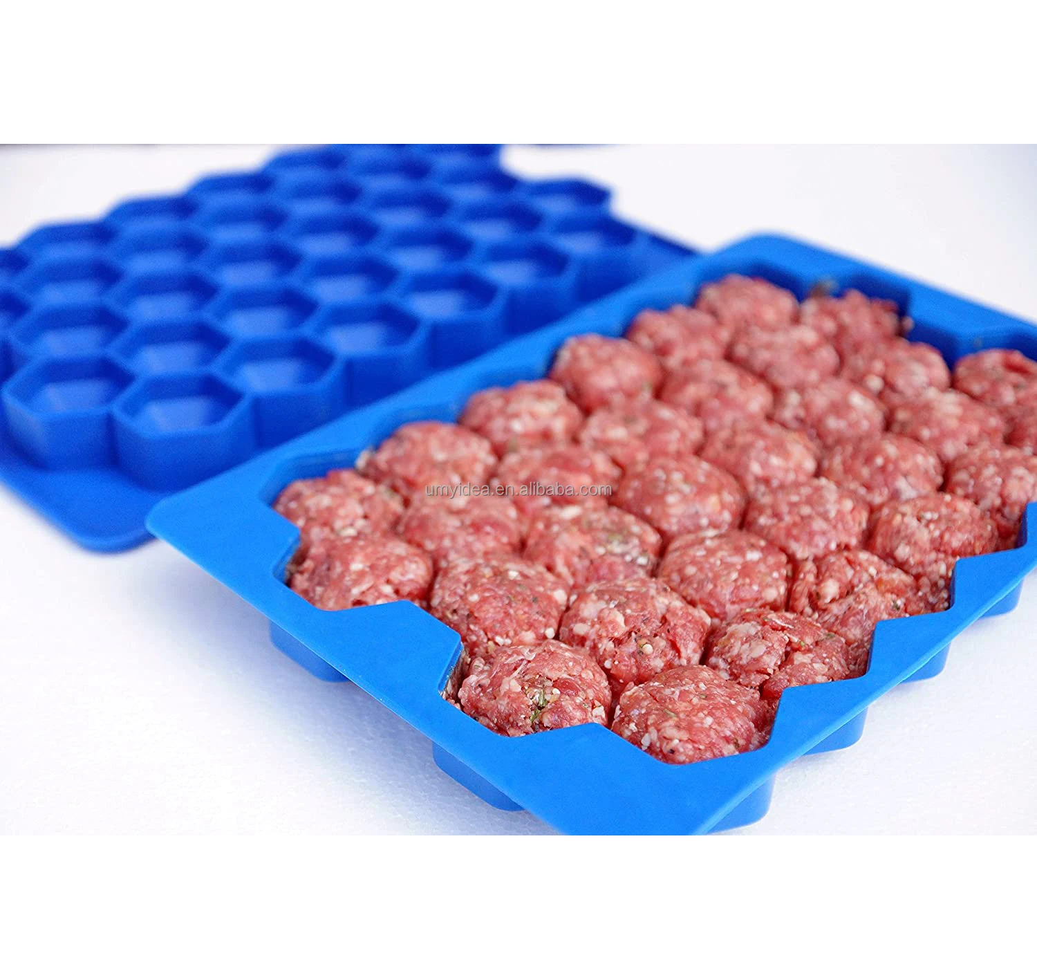 2021 Hot 32 Cavities Silicone Meatball Master Store Freezer Container Homemade Meatball Patty Press