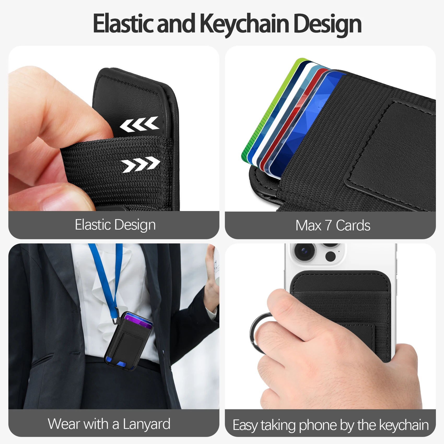 Best Sellers  Magnetic Mobile Phone Card Bag Sleeve PU Magnets for Cellphone and Wallet with pockets