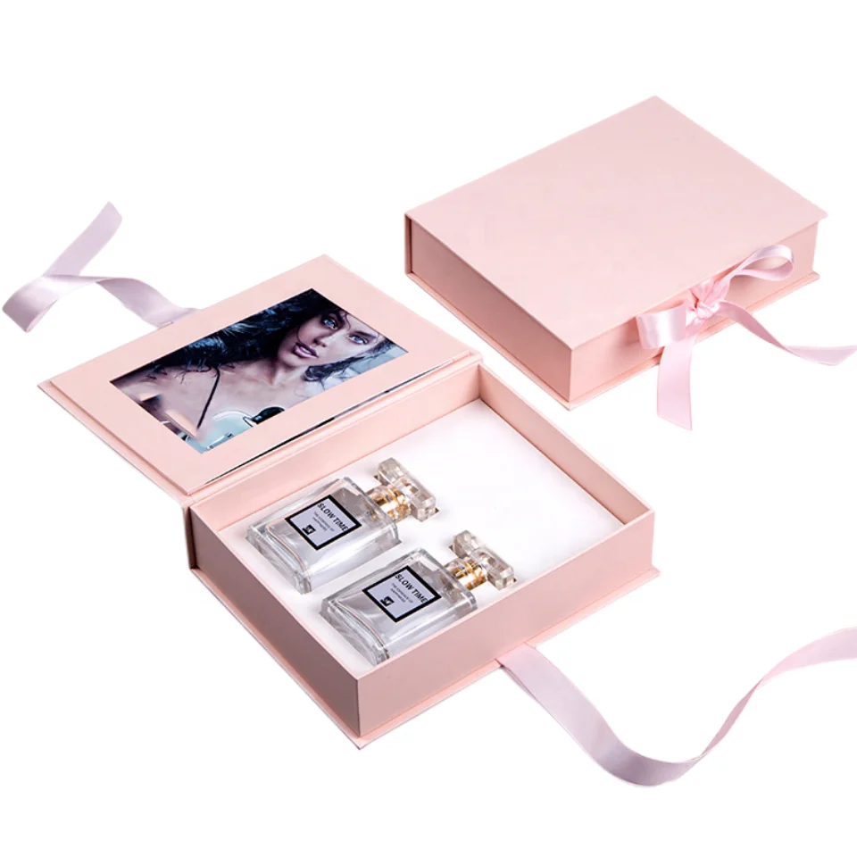 Изготовленный на заказ парфюмерная Подарочная коробка флип-коробка с лентой упаковка пустой флакон для духов коробкой и этикеткой