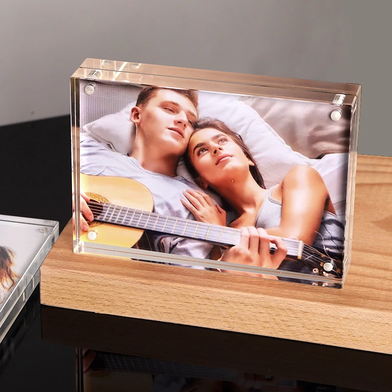Magtoon Custom Sales Promotion So Beautiful Clear Acrylic Magnetic Picture Photo Frame english sexy video digital photo frame