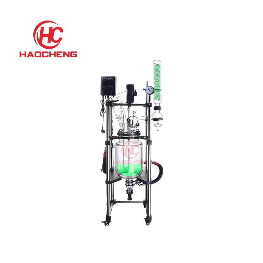 High quality explosion proof glass jacketed bubble column reactor