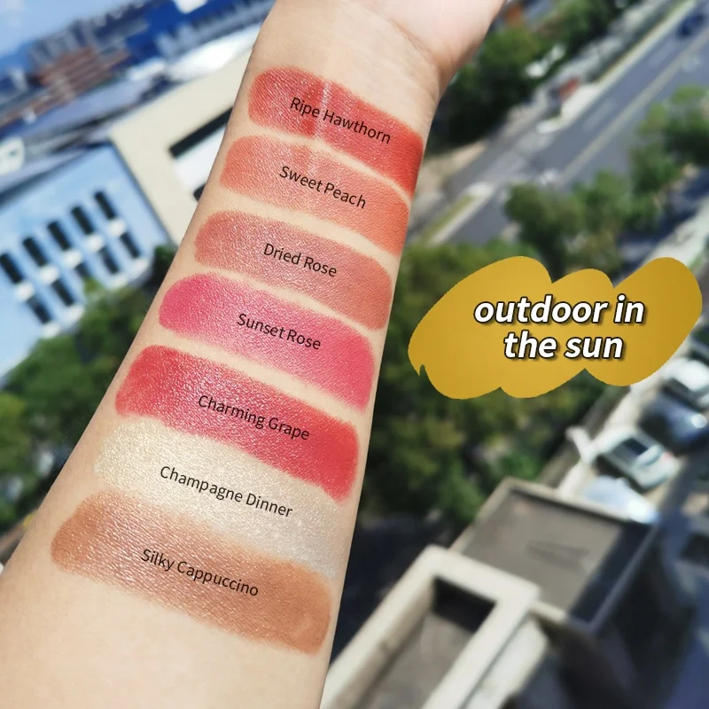 Create Your Own Logo Cruelty Free Face Makeup Highlighter Blusher Private Label Waterproof Liquid Blush Sticks Vegan Cream Blush