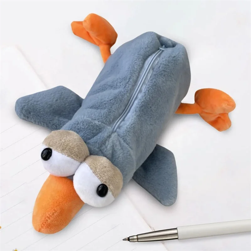 Plush Bird Pencil Case Purse Animal Stationery Pouch for Kids Home Boys and Girls Creative Pencil Marker Holder Organizer School