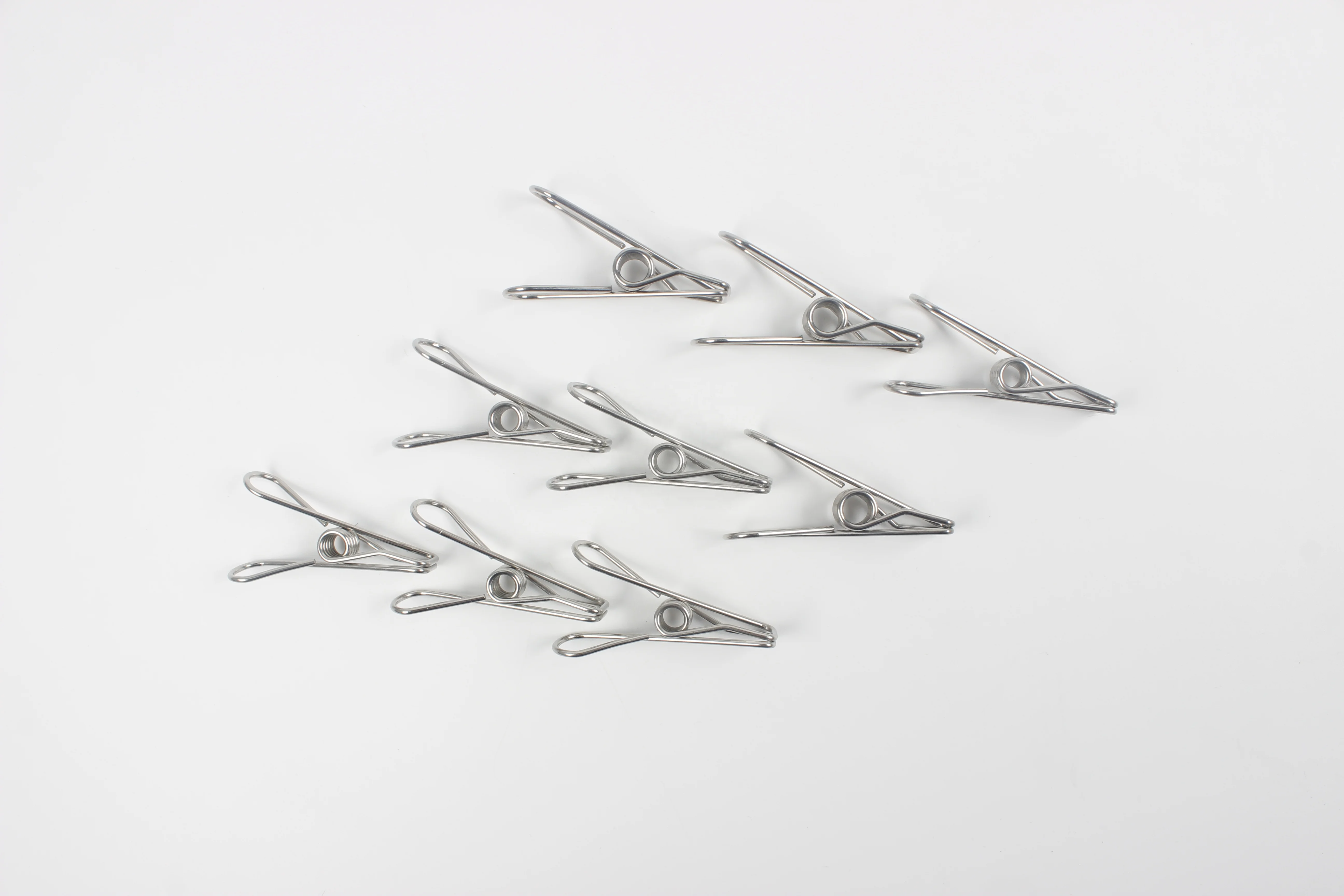 40 pcs clothes pegs 316 stainless steel in cloth bag with logo