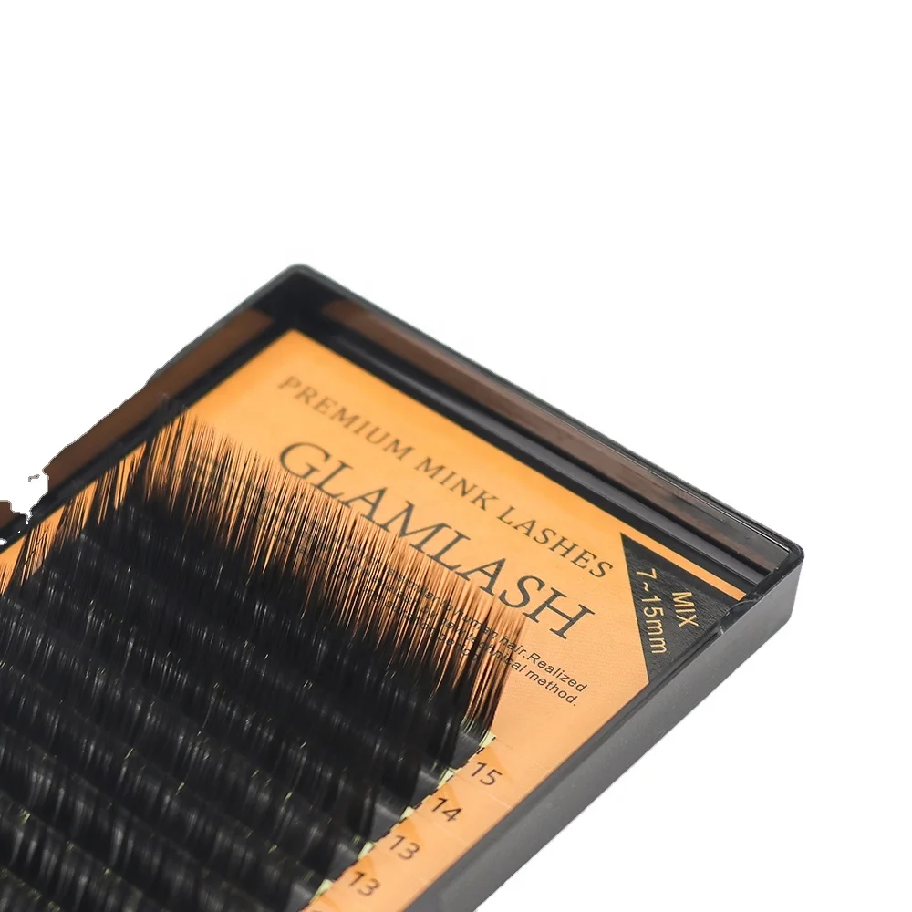 L+/LU/L/LC/LD/ curl Mix Manufacture Premium Own Brand beauty Lashes Private Label Luxury Faux Mink Individual Eyelash Extension