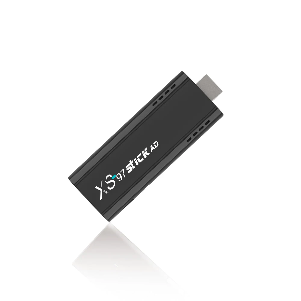 customize  XS97 Stick AD Allwinner H313 iptv stick 2GB 16GB Android 10 USB digital  TV Dongle with voice remote control