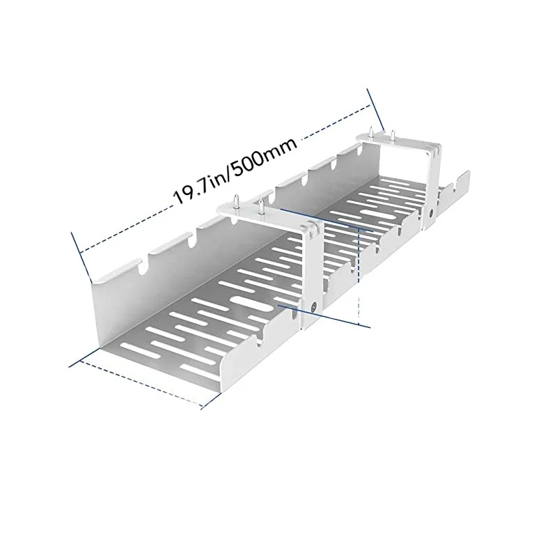 CHICON Under Desk Cable Management Tray No Drill - Under Desk Cable Organizer for Wire Management