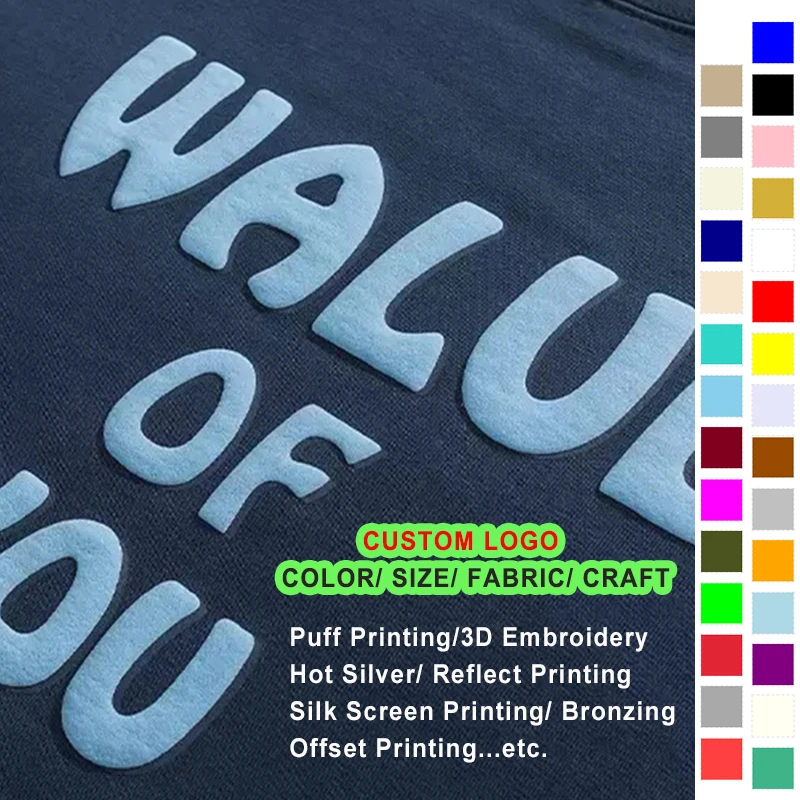 Custom Heavyweight Pullover Zipper Printing 100% Cotton Hoodie Zip Up Hoodie