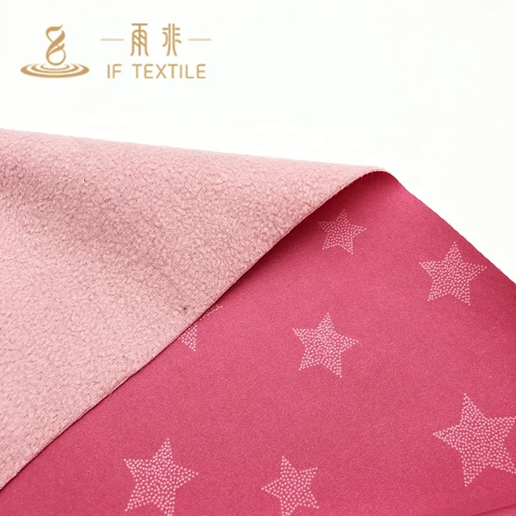 polyester spandex TPU laminated print customised design waterproof breathable outdoor softshell fabric