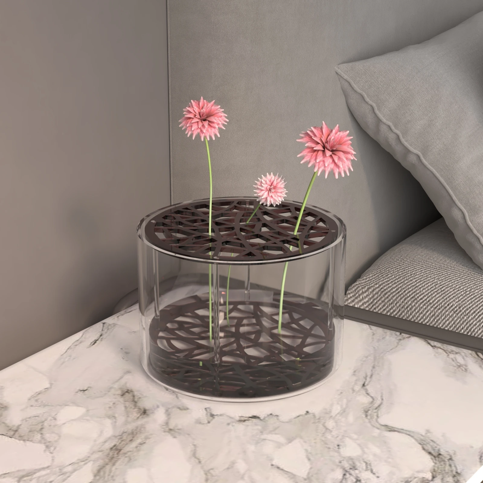 Customized OEM/ODM Clear Flower Vase Crystal Glass Flower Vase Decorative for Dinging Table Vase Flower Holder for Wedding Party