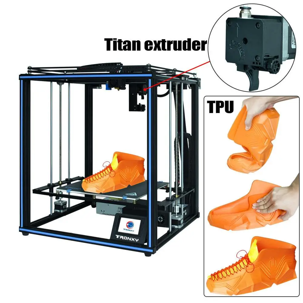 TRONXY X5SA PRO 3d принтер направляющая версия 330*330*400 мм двойной Z оси принтеры машины ультра-тихий драйвер TITAN