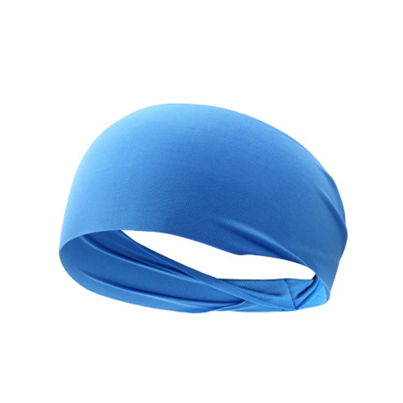 Factory Custom Logo Print Elastic Hair Band Women Men Absorption Sweat Polyester Football Basketball Running Yoga Sport Headband