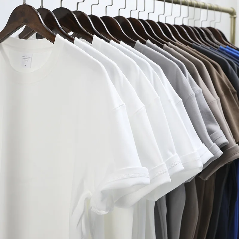 clothes factory wholesale custom high quality anti fouling breathable  unisex couple  round neck short sleeve tee