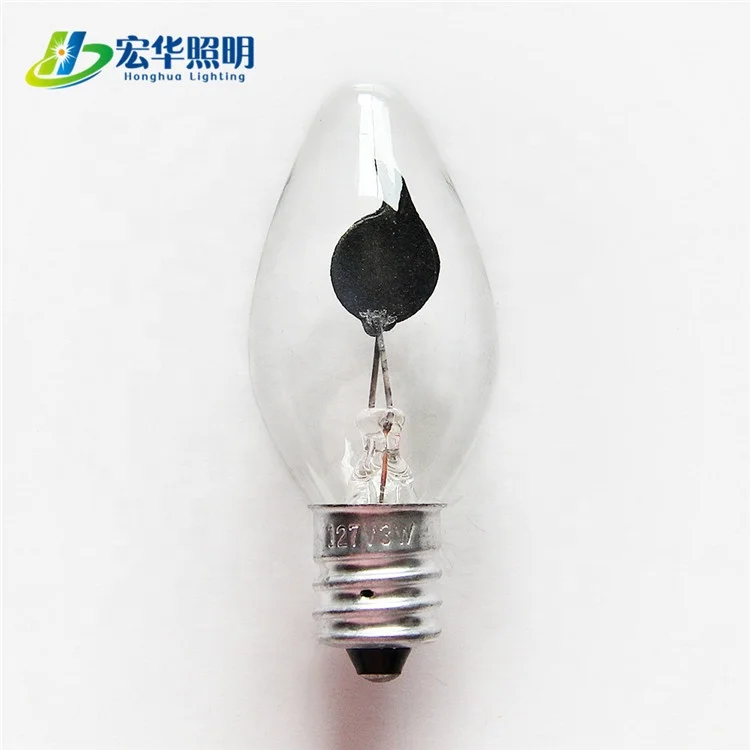 C7 3W flicker flame LED candle lights bulb for outdoor Christmas decoration