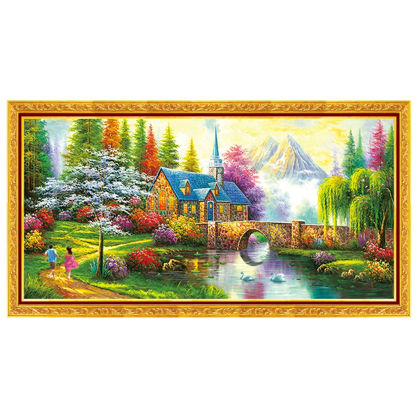 2022 Высококачественная вышивка в стиле парка, 14 карат, вышивка крестиком, Высококачественная нить, Набор для вышивки, домашний декор, шитье Han