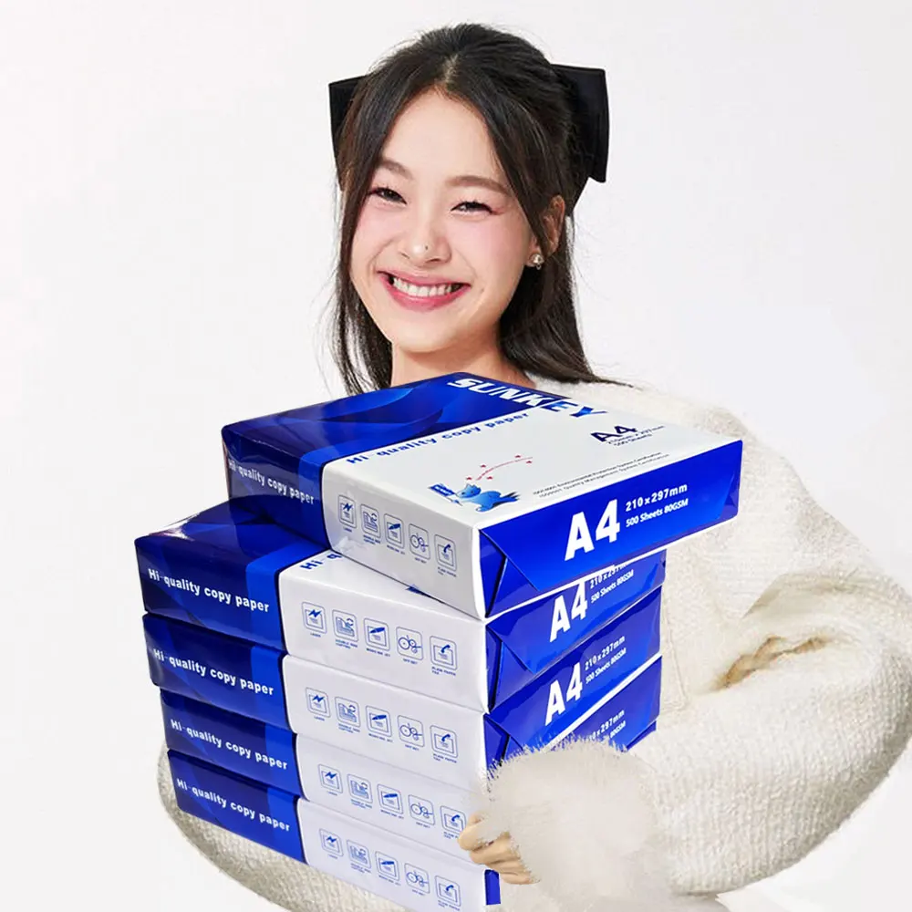 Wholesale Hard A4 Size 80 gsm 75 gsm 70 gsm Printing Photocopy Copier 500 Ream Sheets Double Bond Office A Copy Paper