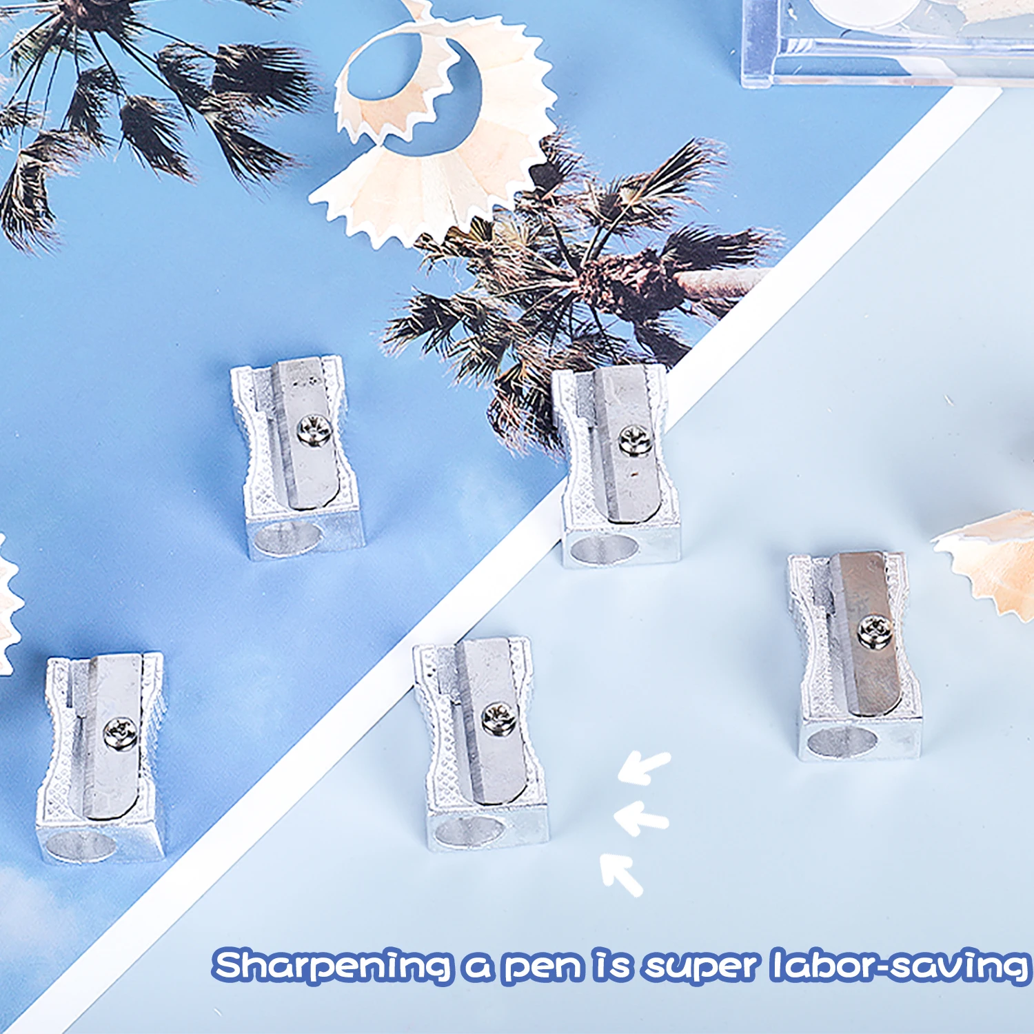 Weibo Hot sale Mini Pencil Sharpener one hole metal Pencil Sharpening tool stationary for students and kids