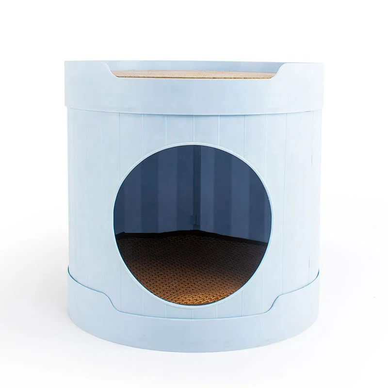 Collapsible Cat Scratch Board Tent Semi-enclosed Pet Cat Nest Cat Bed Pet House Villa Four Seasons