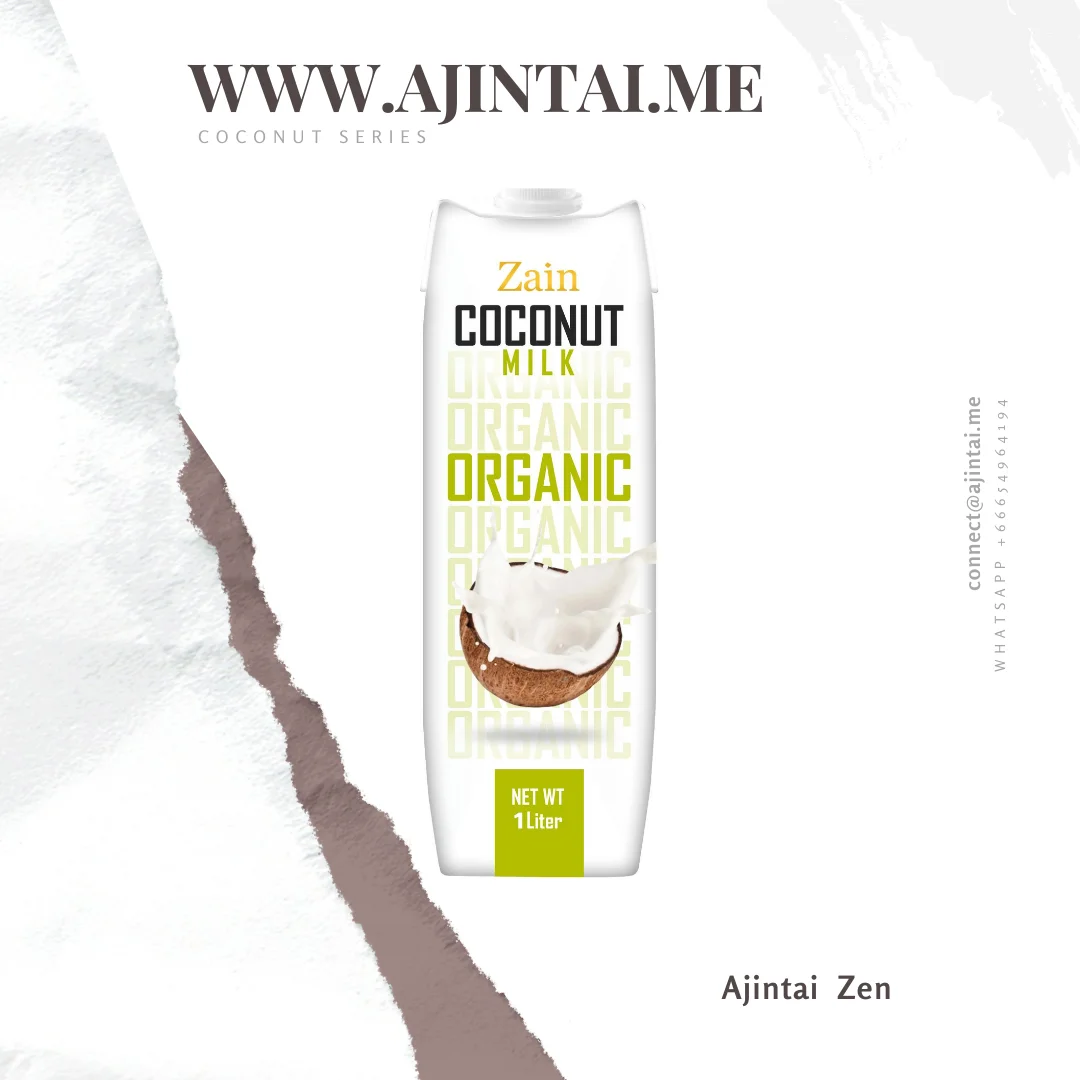 Органический чистый сок кокосовой воды 100% OEM Prisma te tra Pak бумажная коробка Размер 1000 мл Zain от компании Ajintai продукт из Таиланда