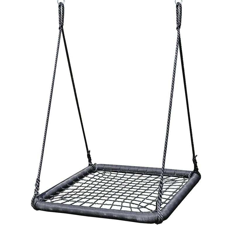 Professional Outdoor Hanging Baby Square Net Nest Tree Swing For Children