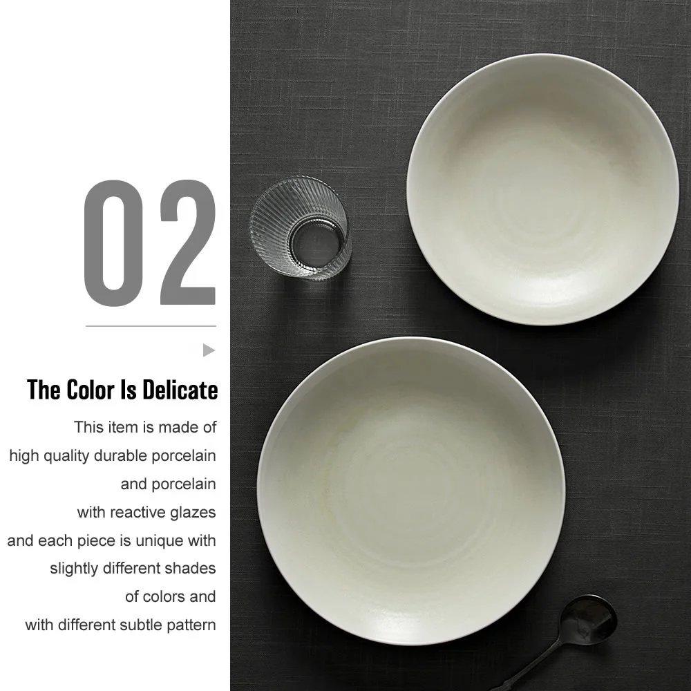 Wholesale Restaurant Crystal White Ceramic Tableware Porcelain Serving Dinner Bowl Dishes And Plates Sets Dinnerware