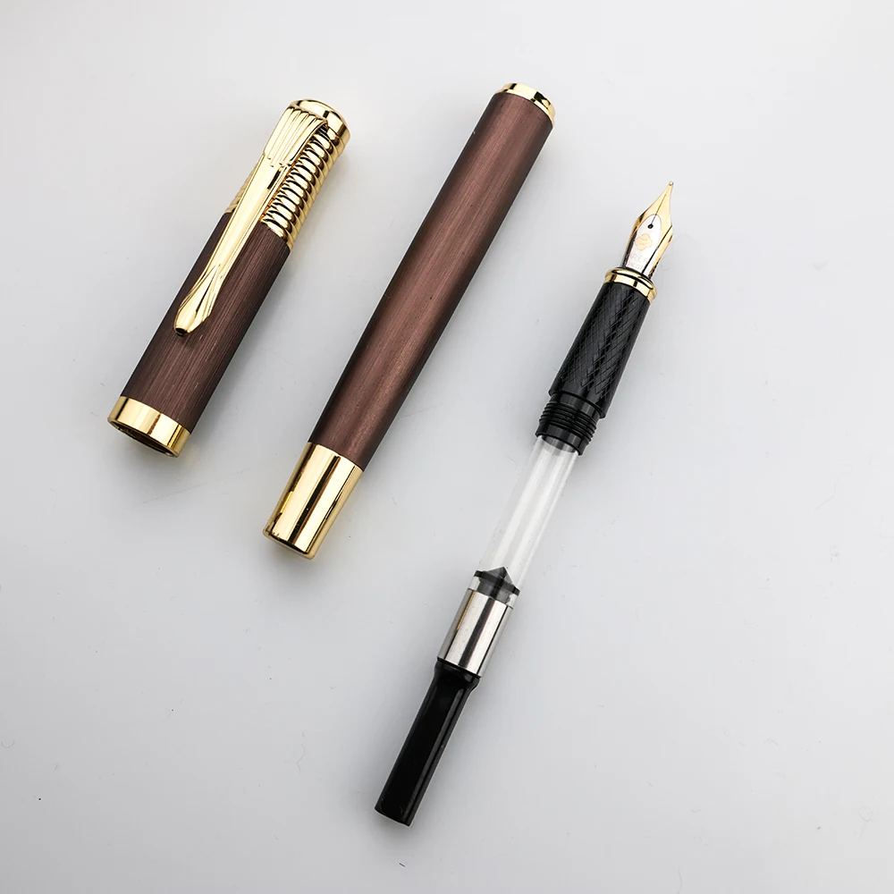 new stationery products 2024  luxury design laser engraving personalized pen heavy fountain pen of famous brands