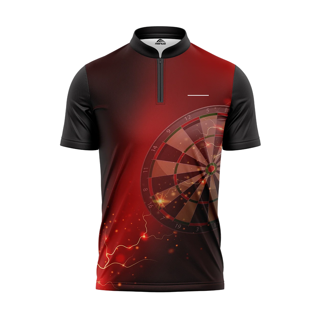sublimated cheap blazing fire ladies custom made polyester darts shirts design